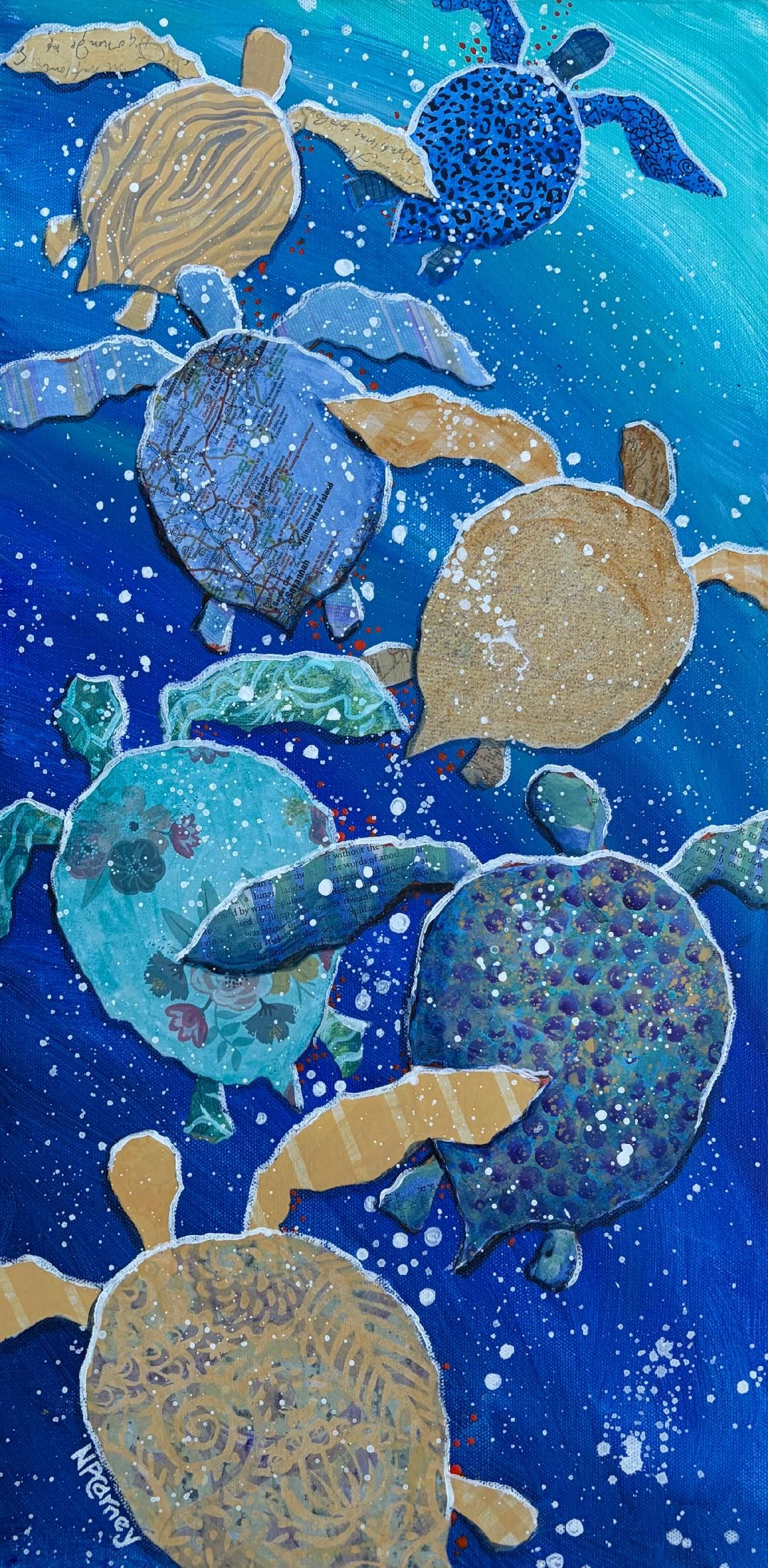 Turtles Heading Out to Sea